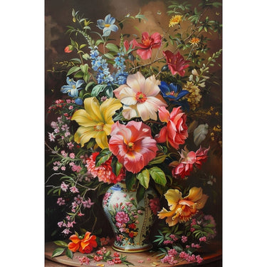 Canvas of Vase of Flowers